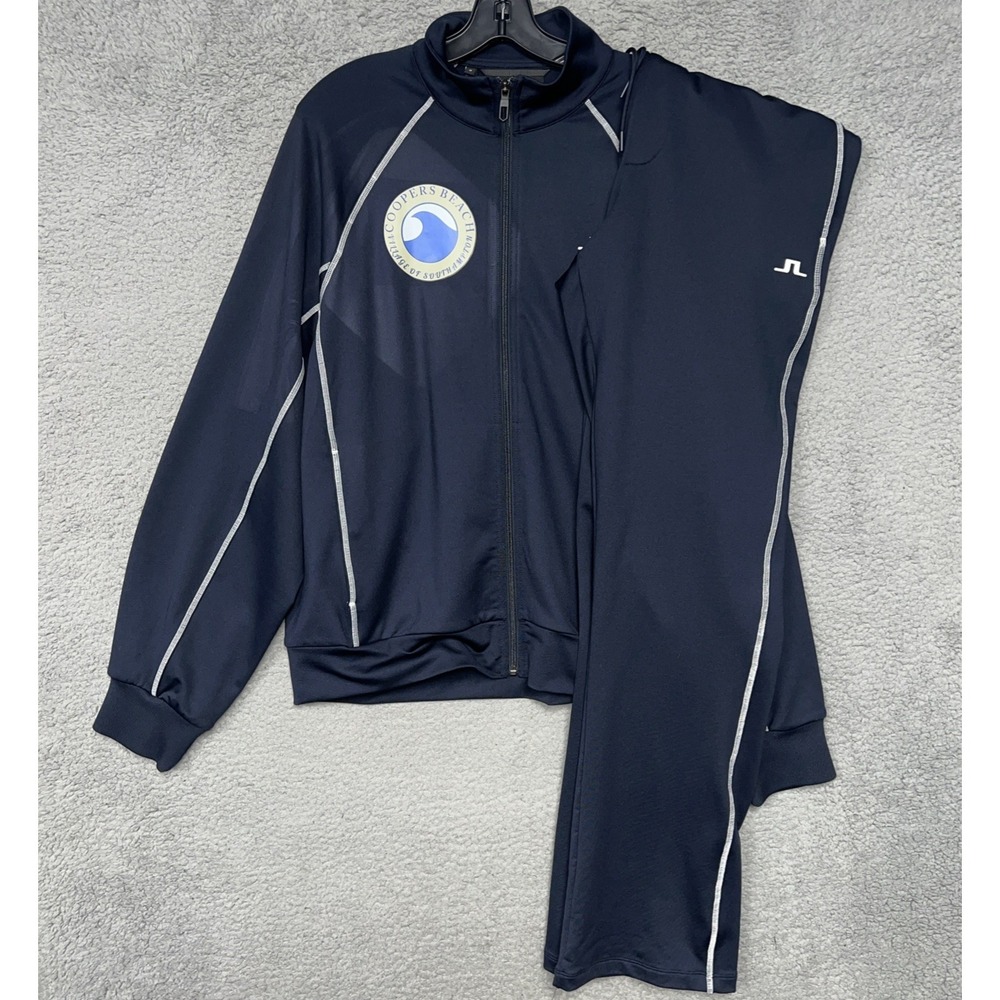 NWT J Lindeberg x Hamptons Coopers Beach Rudi Track Suit Sz M Blue Pant & Jacket